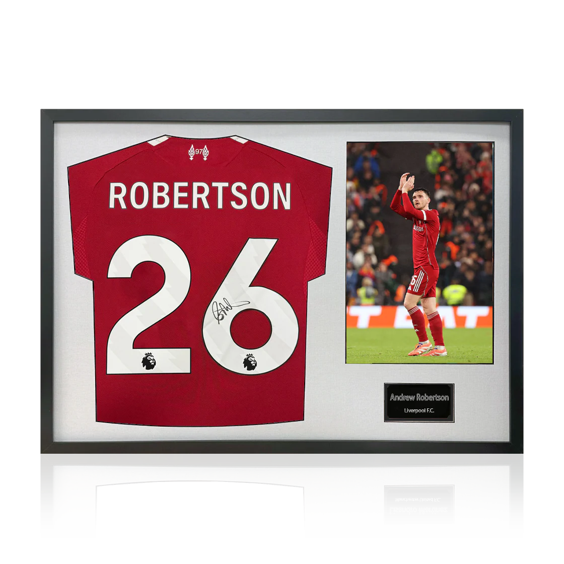 Andrew Robertson Signed Liverpool Shirt Classic Frame